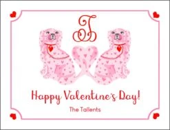 StaffHEARTshire Spaniels Personalized Gift Sticker Label, Set Of 24