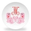 StaffHEARTshire Spaniels Set Of (4) Personalized 10" Dia. Valentine's Melamine Plates