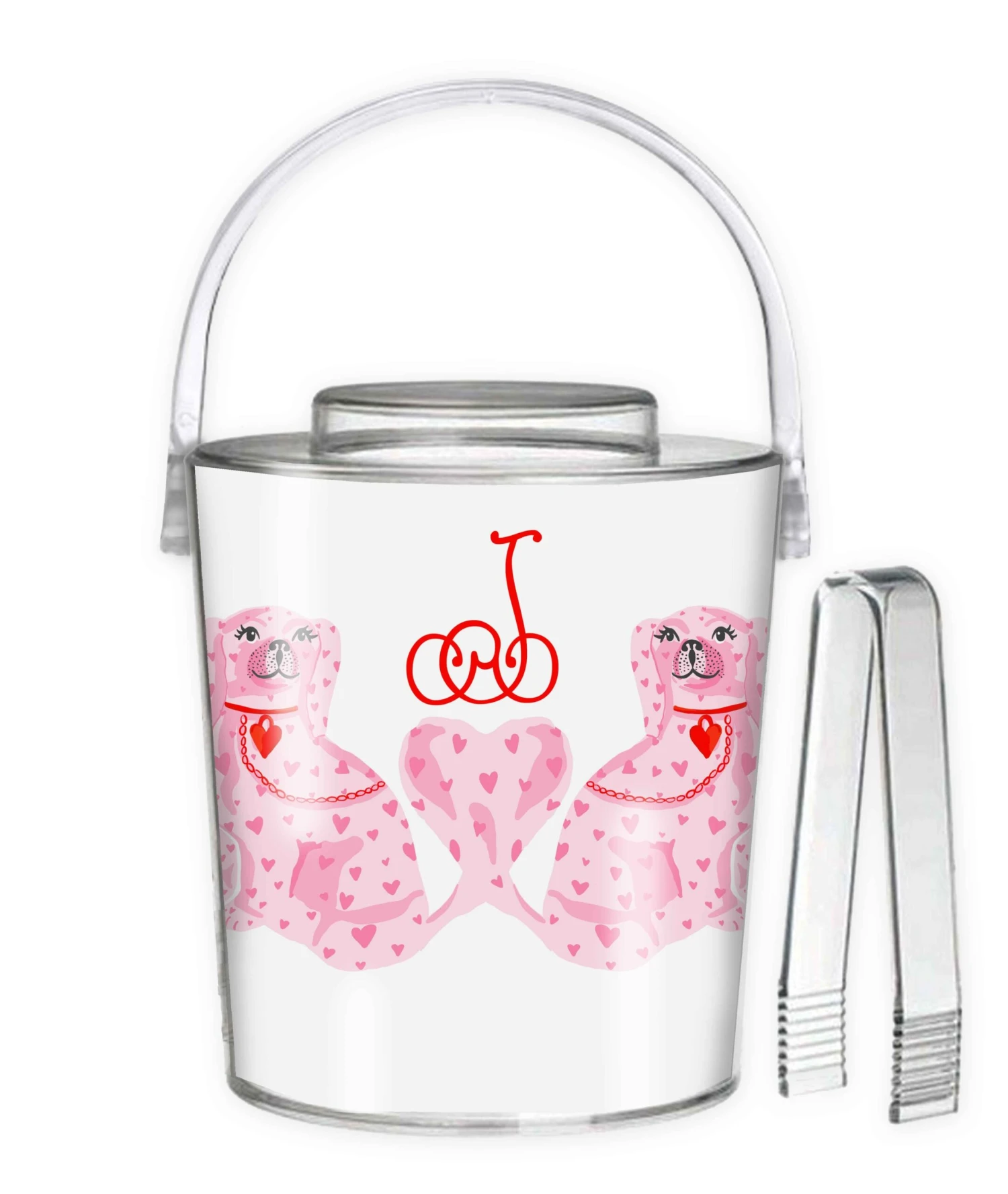 StaffHEARTshire Spaniels Personalized Valentine's Ice Bucket 1 StaffHEARTshire Spaniels Personalized Valentine's Ice Bucket