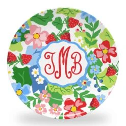 Summer Picnic Set Of (4) Personalized 10" Dia. Melamine Plates