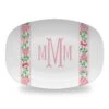 Sweetheart Suzani Border, Pink, Personalized Melamine Platter
