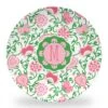 Sweetheart Suzani, Pink, Set Of (4) Personalized 10" Dia. Melamine Plates