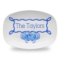 Chinois Crab, Indigo, Melamine Platter