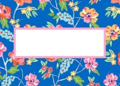 Conservatory Garden, Indigo, Tented Place Cards