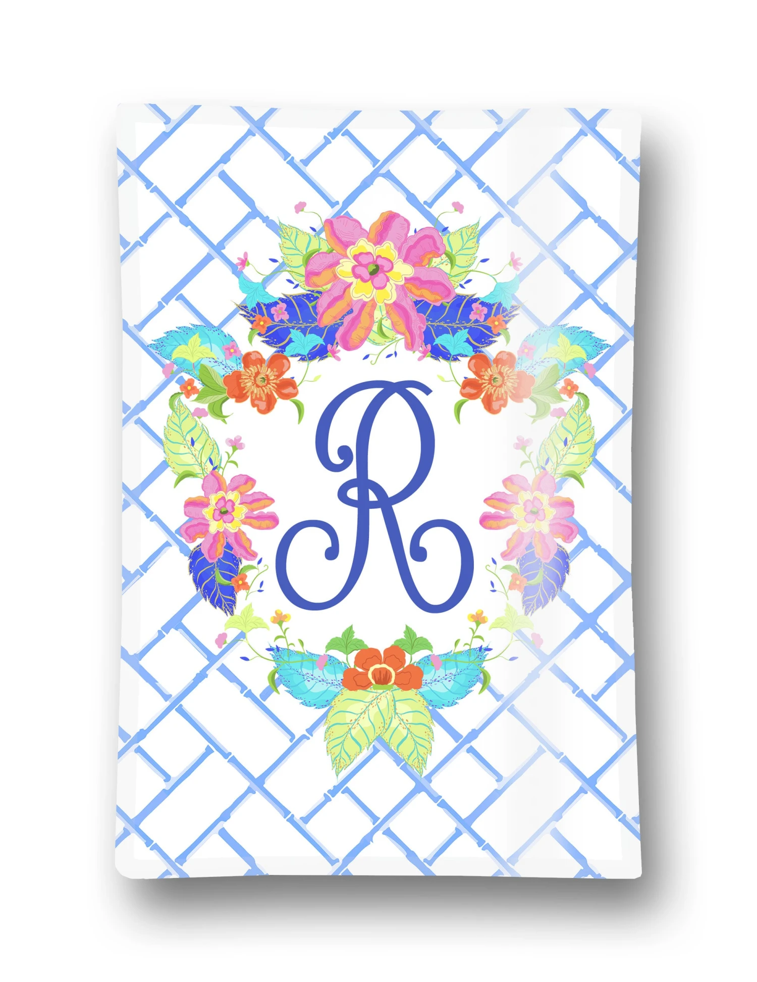 Tobacco Leaf Crest Personalized 5"x7" Rectangular Glass Trinket Tray 1 Tobacco Leaf Crest Personalized 5"x7" Rectangular Glass Trinket Tray