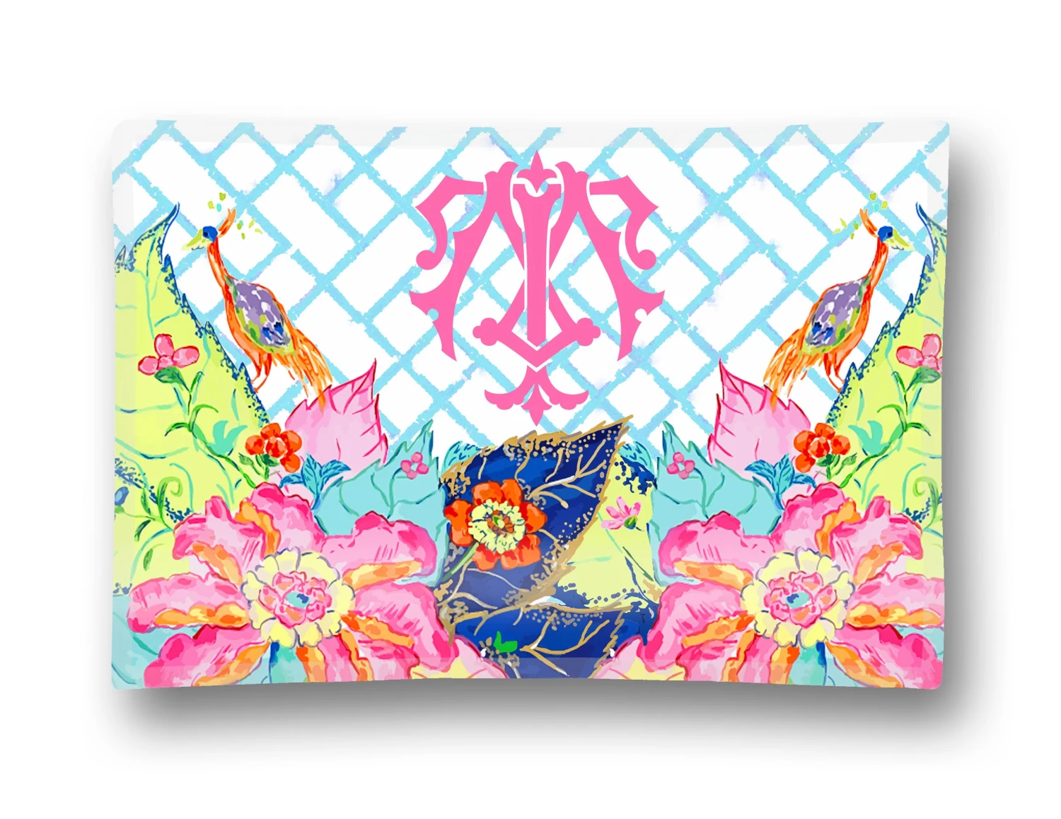 Tobacco Leaf Personalized 5"x7" Rectangular Glass Trinket Tray 1 Tobacco Leaf Personalized 5"x7" Rectangular Glass Trinket Tray