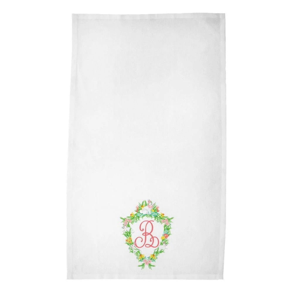 Easter Crest Personalized Poly Twill Tea Towels, Set Of 2 1 Easter Crest Personalized Poly Twill Tea Towels, Set Of 2