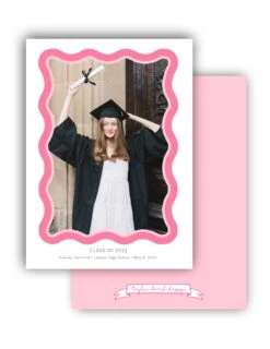 Groovy Graduation Announcement, Rose