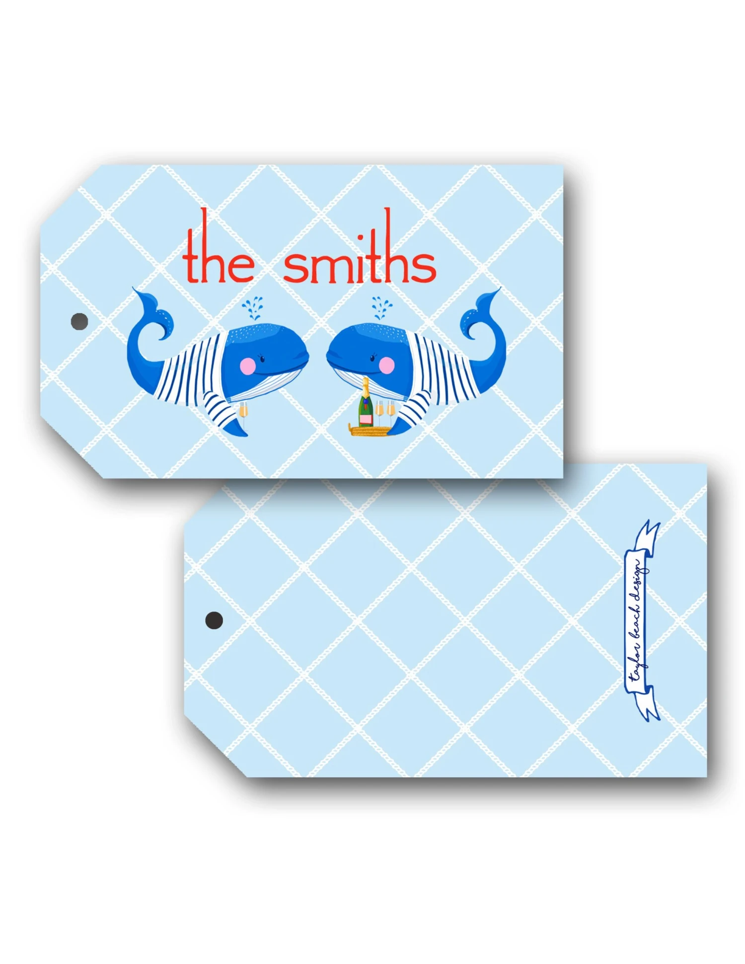 Whale, Yes, Please Personalized Hang Tags 1 Whale, Yes, Please Personalized Hang Tags