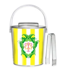 Banana Leaf Crest, Island Sunrise, 3 Qt. Acrylic Ice Bucket