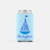 Set Of 2 Chinois Sailboat, Seashore, Personalized Can Coolers