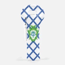 Banana Leaf Crest, Aegean, Wine Carrier With Cork Screw