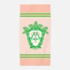 Tropical Palm Leaf Custom Crest, Coral Reef, Beach Towel