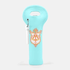 Seashell Crest, Seaglass, Wine Carrier With Cork Screw