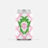 Set Of 2 Pink Custom Banana Leaf Crest Can Coolers