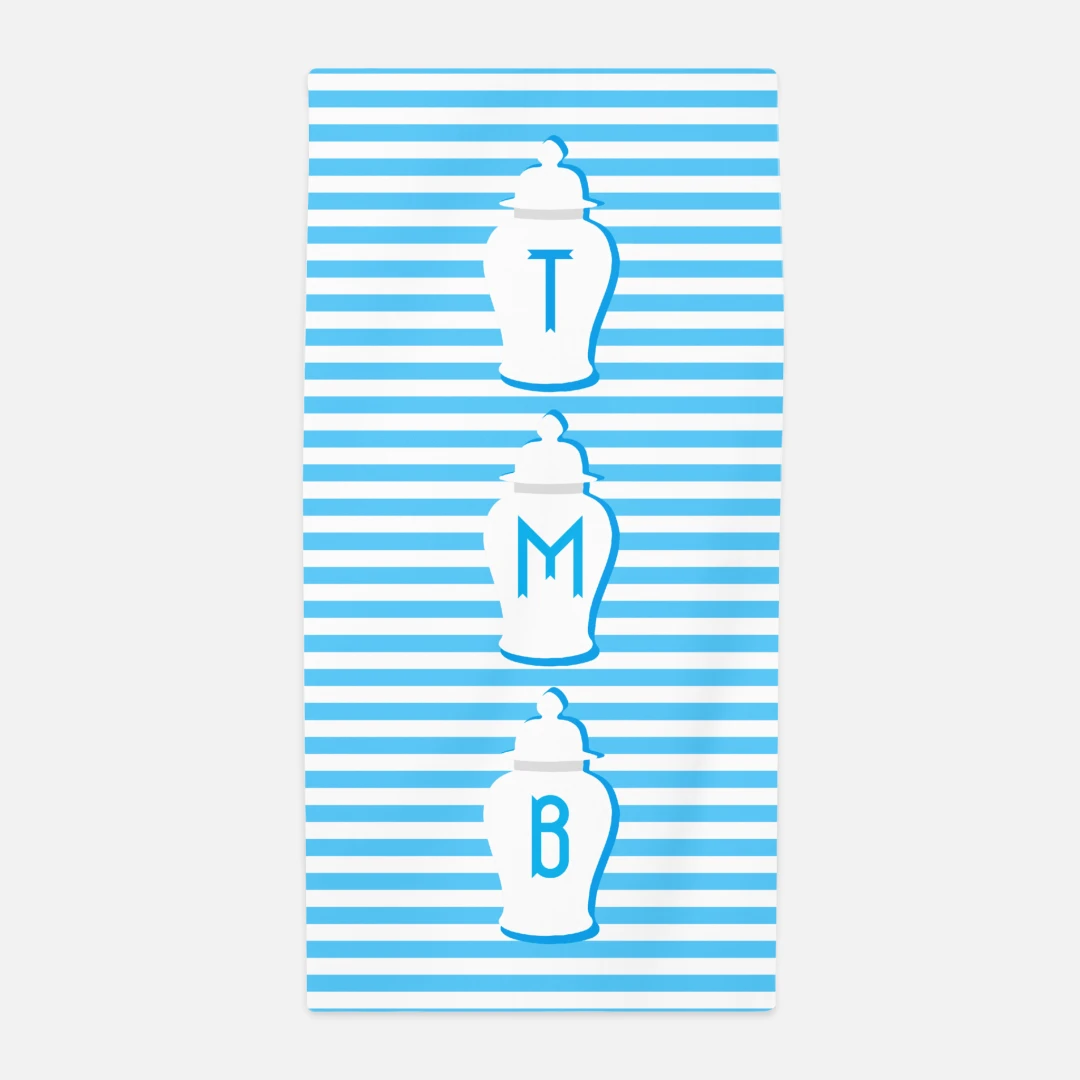 Ginger Jar Stripe Beach Towel 1 Ginger Jar Stripe Beach Towel