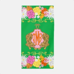 Enchanted Tiger Personalized Beach Towel