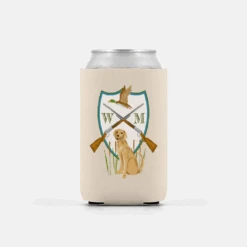 Men's Duck Hunting Custom Crest Personalized Can Coolers, Set Of 2