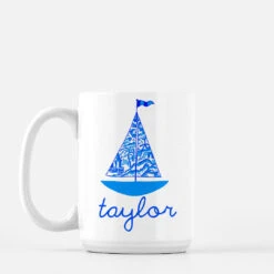 Chinois Sailboat Personalized Mug