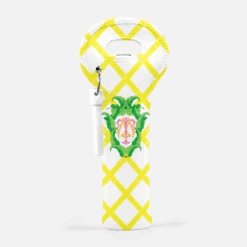 Banana Leaf Crest, Island Sunrise, Wine Carrier With Cork Screw