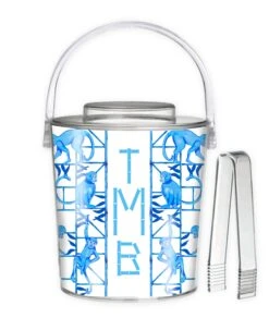 Monkey Trapeze Trellis, Azure, 3 Qt. Acrylic Ice Bucket