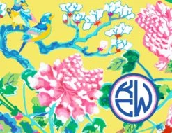 Famille Jaune-Inspired Folded Note Cards